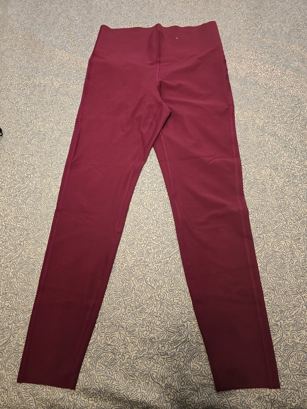 High Waisted Studio Smooth Maroon Leggings